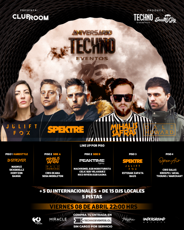 ANIVERSARIO TECHNO EVENTOS | VIE.08.ABR