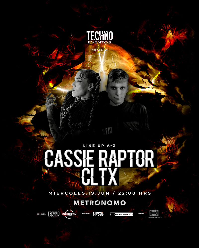 Cltx + Cassie Raptor en Sala Metronomo | Mie 19 Junio